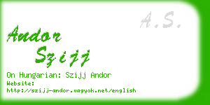 andor szijj business card